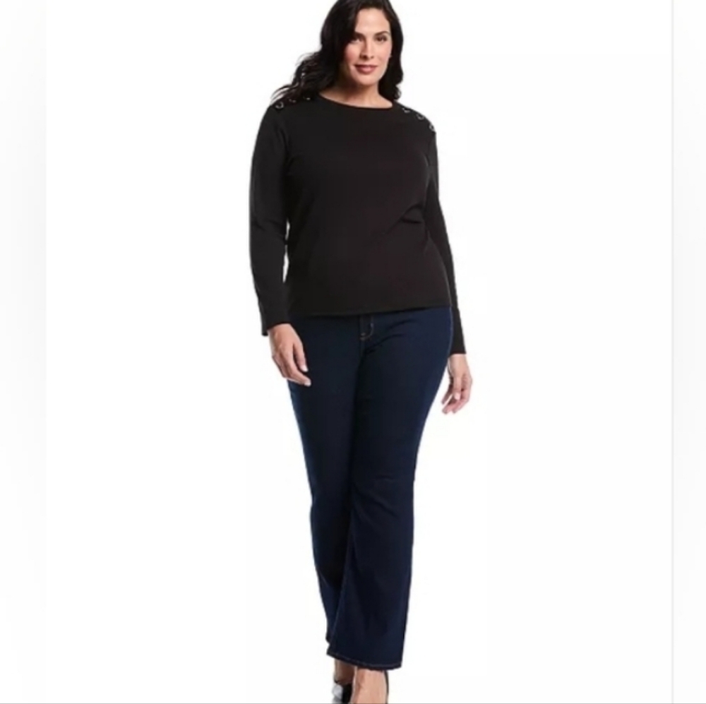 Rafaella Crew Neck Sweater, 1X